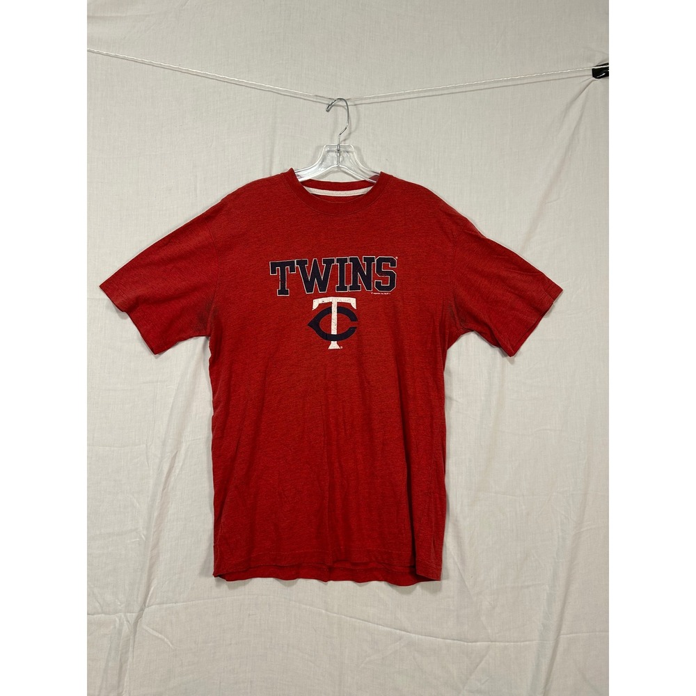 Minnesota Twins MLB T-Shirt Mens Large Red Heather Graphic Tee Short Sleeve 2336